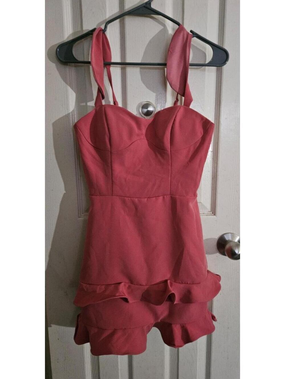 Tulle Mini Dress LAYERS COCKTAIL PROM Size 2 mave pink color corset bra